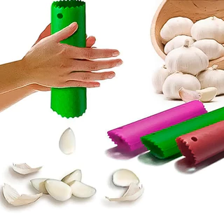 Descascador de Alho Rolo Magico Silicone Prático Sem Odor Cozinha Alimentos