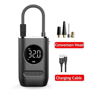 Mini Compressor de Ar Portatil Recarregavél Digital USB Calibrador Pneu