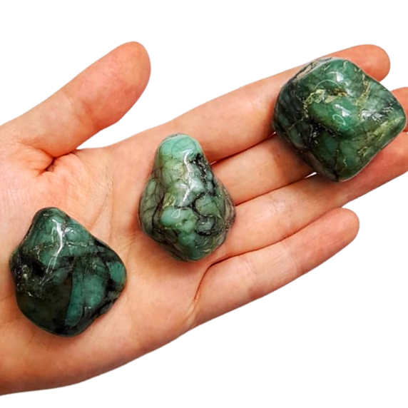 Esmeralda Pedra Natural Rolada Cristal Mineral