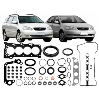 Kit Junta Motor Corolla Fielder 1.8 16v 2003 2004 2005 2006 2007 - Com Retentor