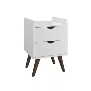 Mesa De Cabeceira Com 2 Gaveta Com Corrediças Telescópicas - Branco - Lojas G2 Prime