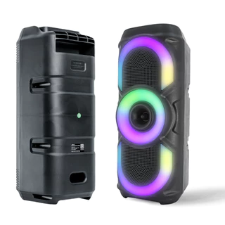 Caixa de som Bluetooth Portátil Com Led RGB Portátil FM USB TWS 30W Para Praia, Festa ou Viagem