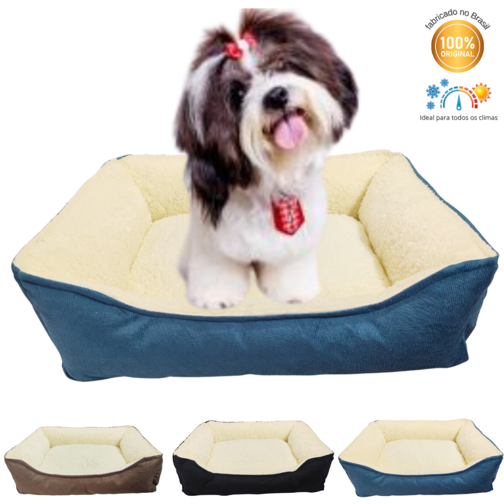 Caminha Cama Pet Reforçada Tamanho P Cachorro e Gato Pequena Luxo Mantinha Pelucia Confort