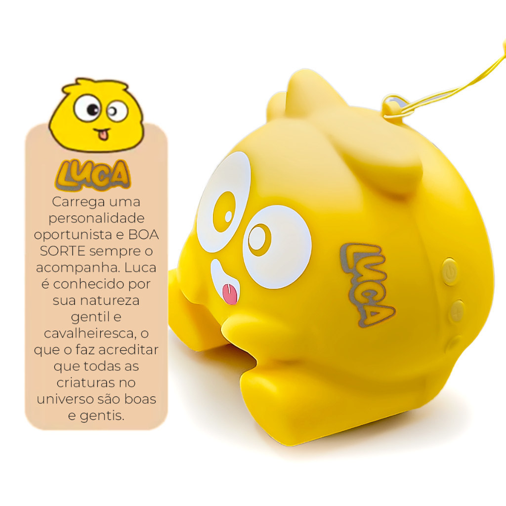 Mini Caixa de Som Bluetooth Monstrinhos Infantil Com Efeitos