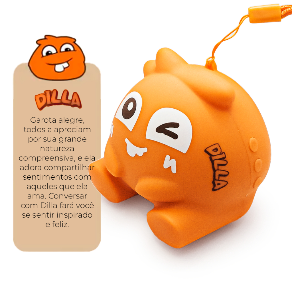 Mini Caixa de Som Bluetooth Monstrinhos Infantil Com Efeitos