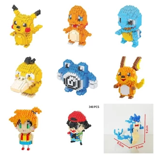 Lego Pokemon blocos de montar pikachu meow squirtle ash