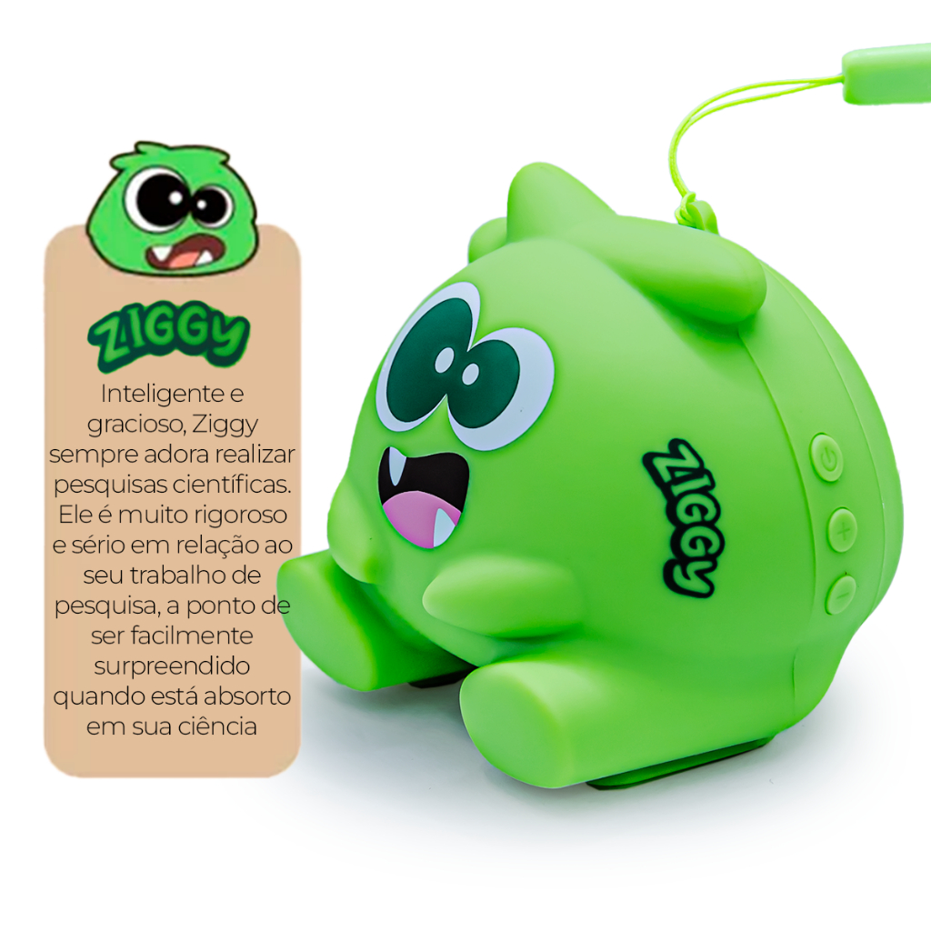 Mini Caixa de Som Bluetooth Monstrinhos Infantil Com Efeitos