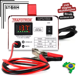 Carregador De Bateria 12v Cva2ah Com Display Multi Funções