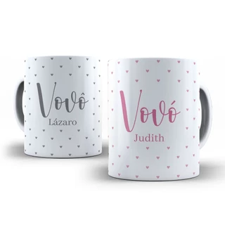 Caneca Vovo Avos Com Nome Presente Surpresa Convite Definição Prepara o Colinho