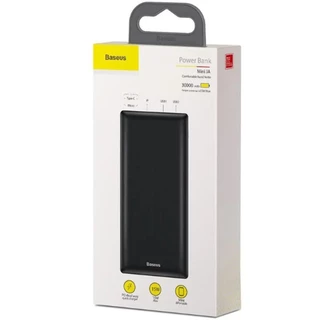 Carregador Portátil PowerBank Baseus 30000Mah - Mini JA USB+USB-C+Mini USB+Lightning PD Power Delivery