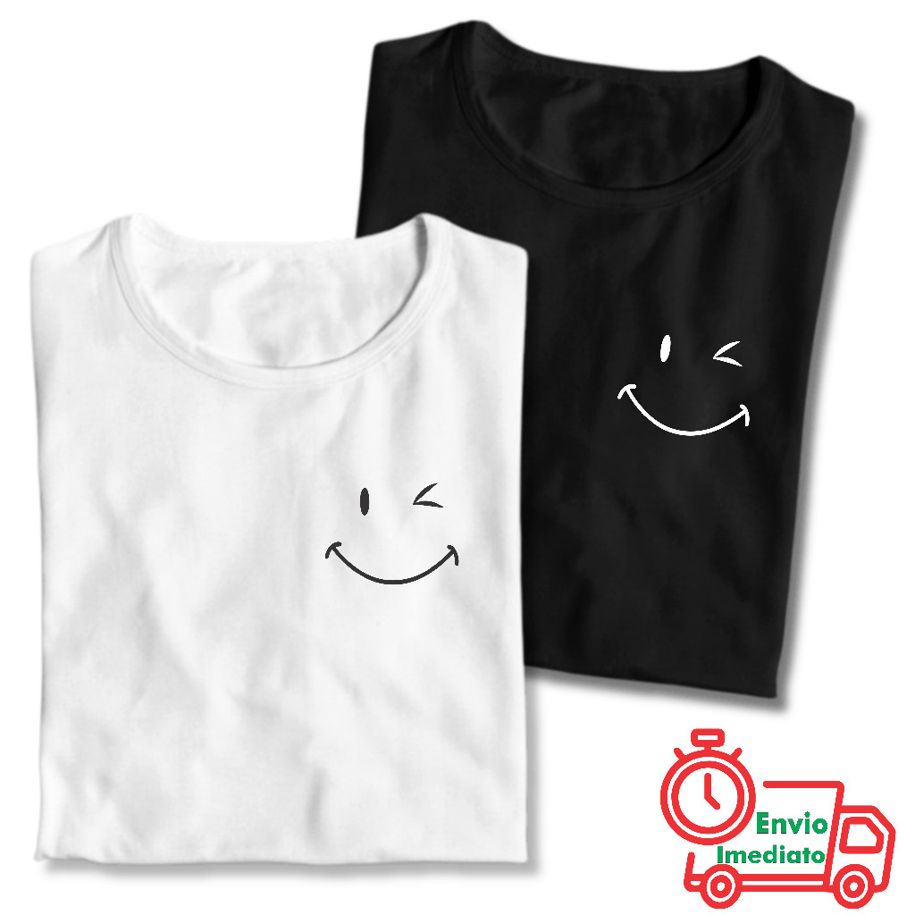 Kit 2 Camisetas Casal Smile (sorriso)