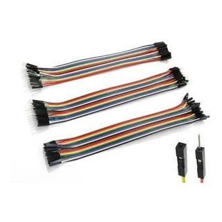 Kit Jumper 60x (60 fios 20cm) 20 Jumpers Macho x Macho 20cm 20 Jumpers Macho x Fêmea 20cm 20 Jumpers Fêmea