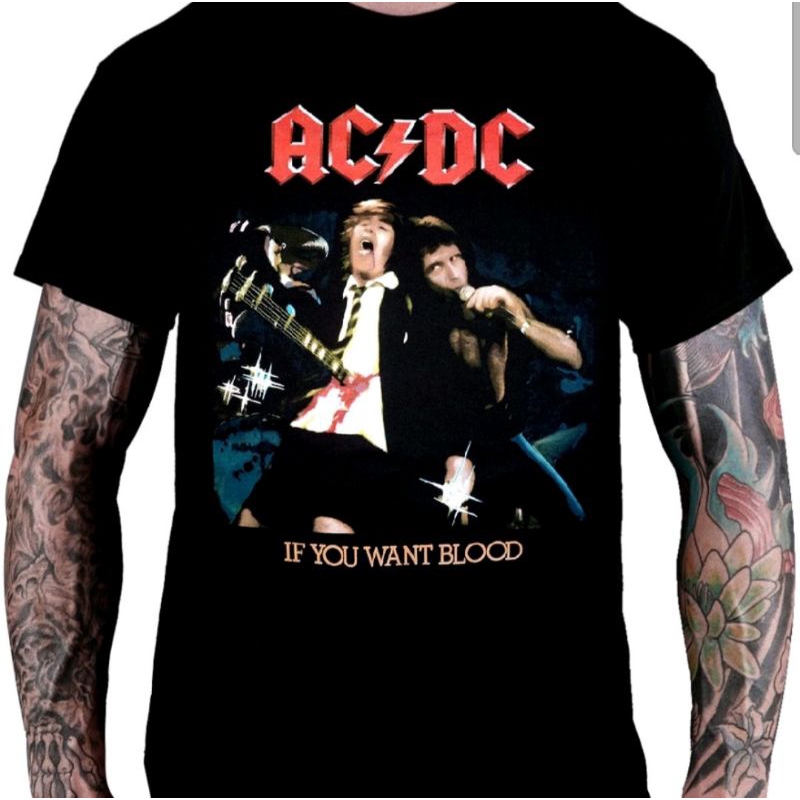 Camiseta - Ac/Dc - If You Want Blood (Oficial Consulado) | Shopee Brasil