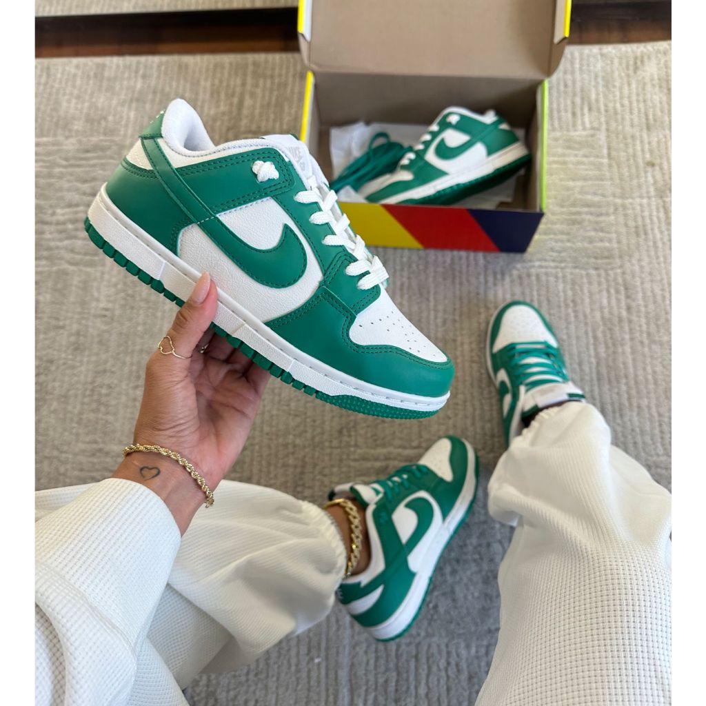 TENIS FEMININO NK DUNK VERDE E BRANCO - TENDENCIA NIKE | Shopee Brasil