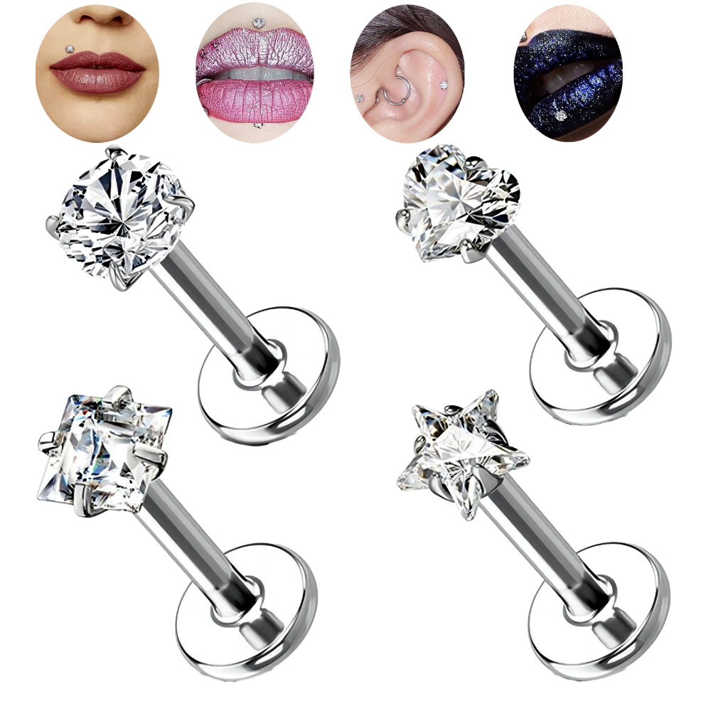 Barre Per Piercing Labret Briana Williams - 1.2mm, Acciaio, Lunghezze 6-12mm, Per Labbra E Orecchie - Foto 6