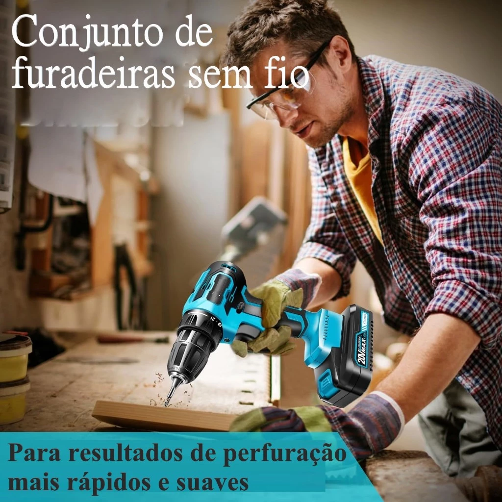 Parafusadeira/Furadeira 21V COM DUAS BATERIAS