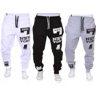 KIT 3 Calças de Moletom New York Academia Jogger Promoção