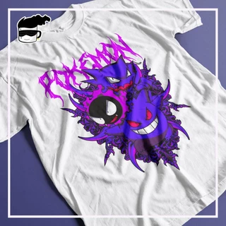 Camiseta Gengar Gastly Hunter Unissex Camisa Anime Pokemon Gengar Evolução