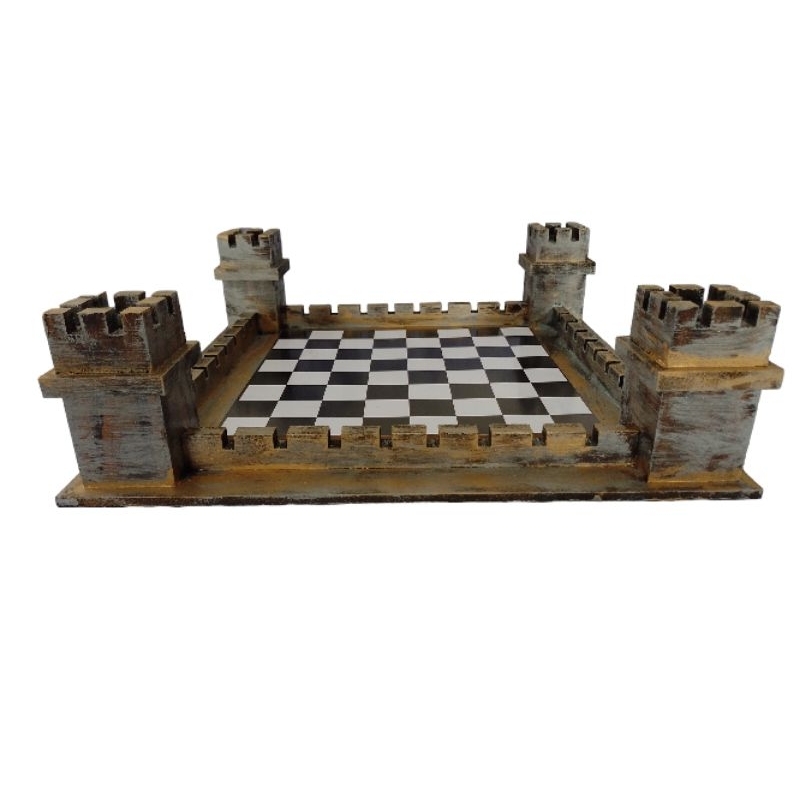 Jogo de Xadrez (tabuleiro de Madeira Torre Castelo) somente Tabuleiro