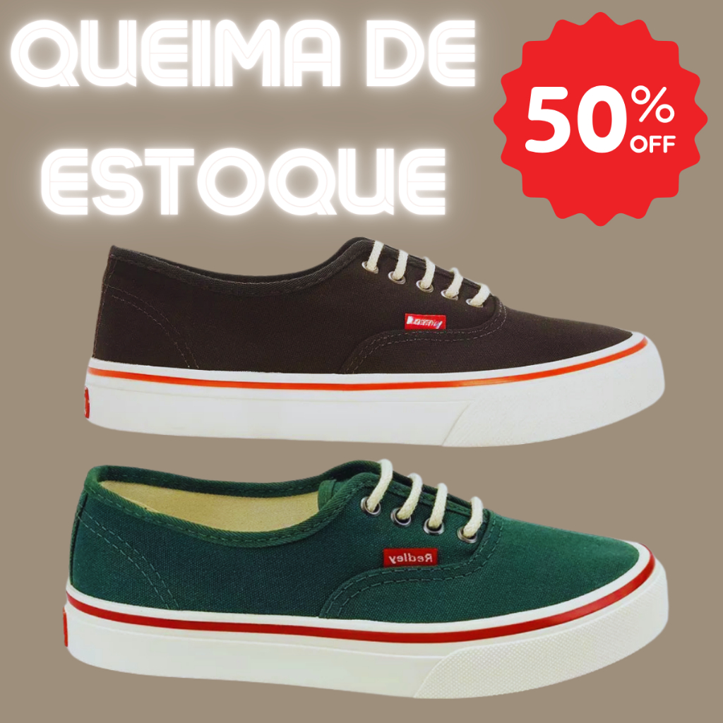 QUEIMA DE ESTOQUE Tênis Red Ley Ori Summer Sapatenis Adulto Casual Preto Branco Old School Unissex Clássico