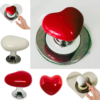 Botão Vermelho Descarga Caixa Acoplada Para Vaso Sanitário Pressão Tampa Água Decoração Puxador Porta Maçaneta Forma de Coração Autocolante Adesivo/Hydra Tank Deca Cipla Celite Tigre
