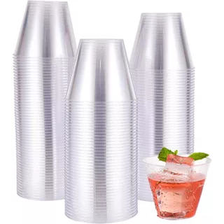 Kit 100 Unidades Copo Plástico Descartável Transparente 270ml/9oz,descartáveis e reutilizáveis,copos resistente