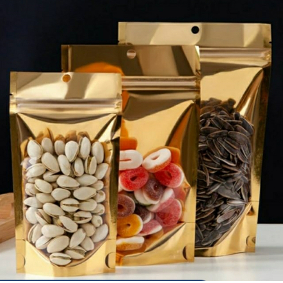 Saco Stand Up Metalizado Dourado 50 und- 15 x 23 +5.