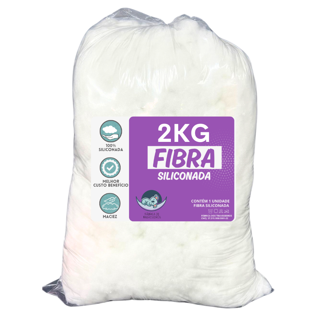 2kg Fibra Silicone Branca Enchimento Almofada Travesseiros sofas poltronas puff