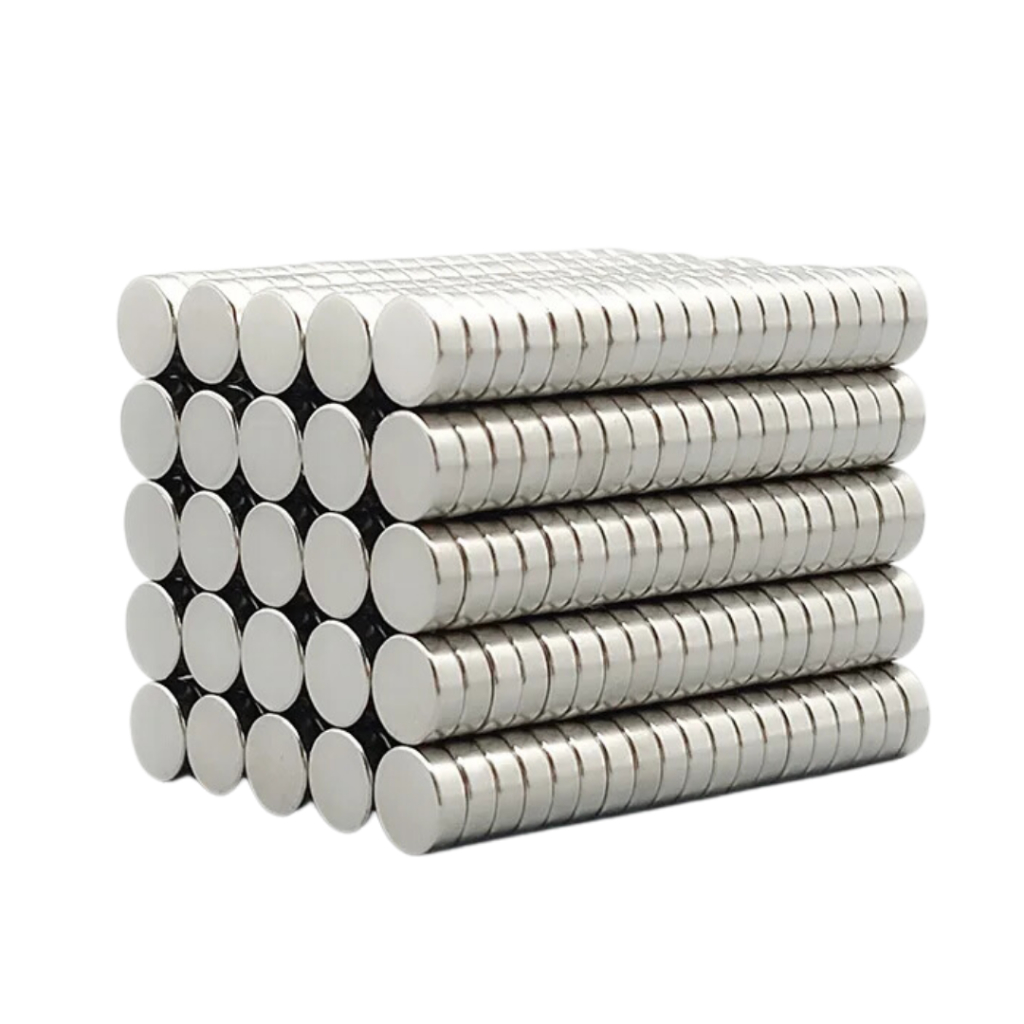 100 Ímã Neodímio N35 Disco 6x2 mm Força Aprox. 600g Super Imã