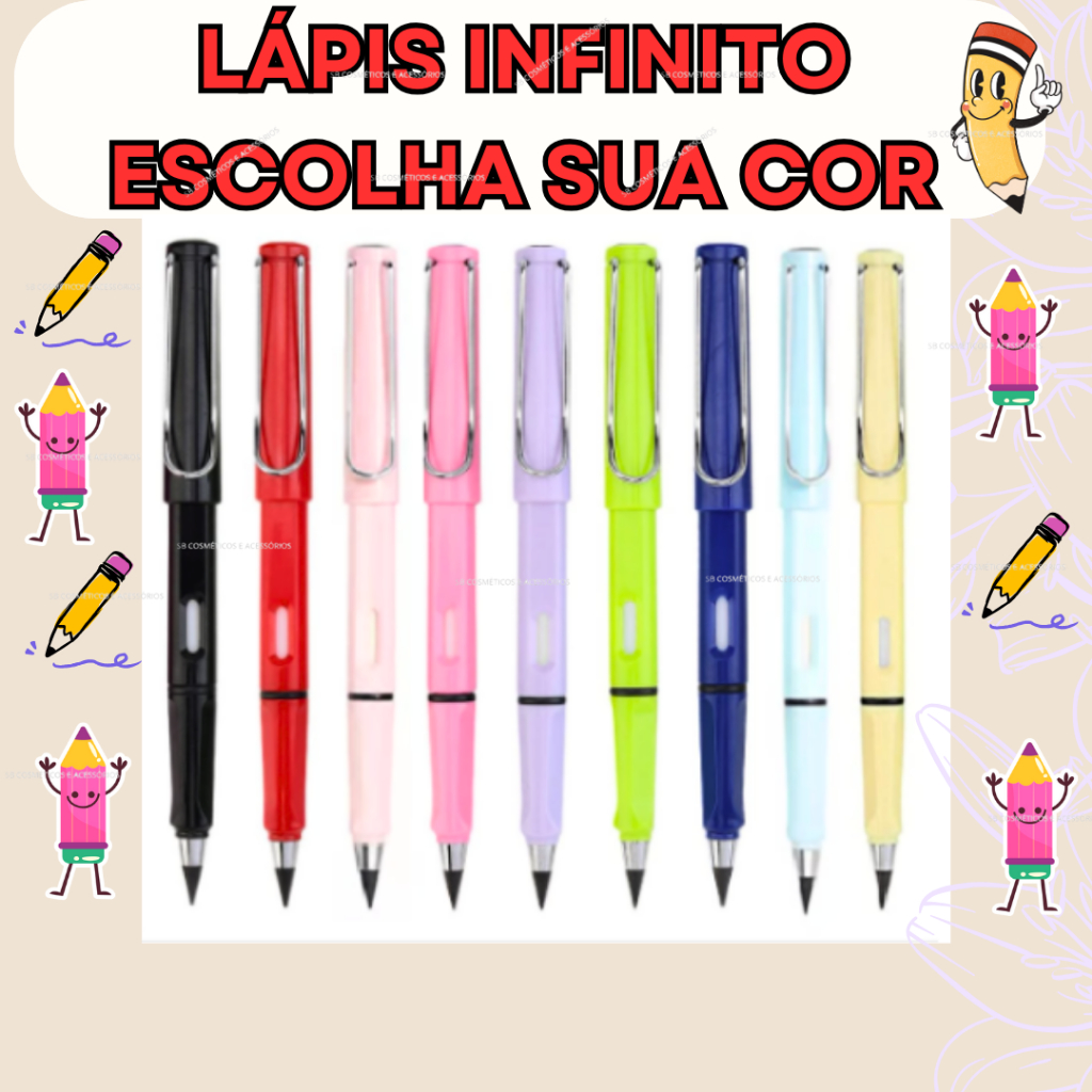 Lápis infinito Caneta infinita lápis eterno | Shopee Brasil