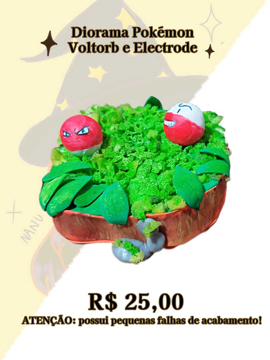 Voltorb e Electrode Pokémon Diorama Artesanal Decorativo | Shopee Brasil