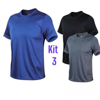 Kit 3 Camisas Esportiva Basica Camiseta