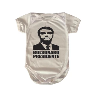 Body Roupa de Bebè Presidente Bolsonaro Capitão