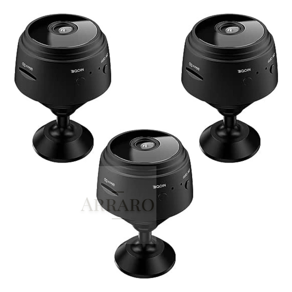 Kit com 3 Mini Câmera Wifi de Segurança com Audio Sem fio Discreta ...