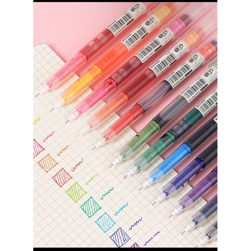 Canetas de Gel Coloridas, Kit de 12 Cores Tinta De Gel Líquido Reto ...
