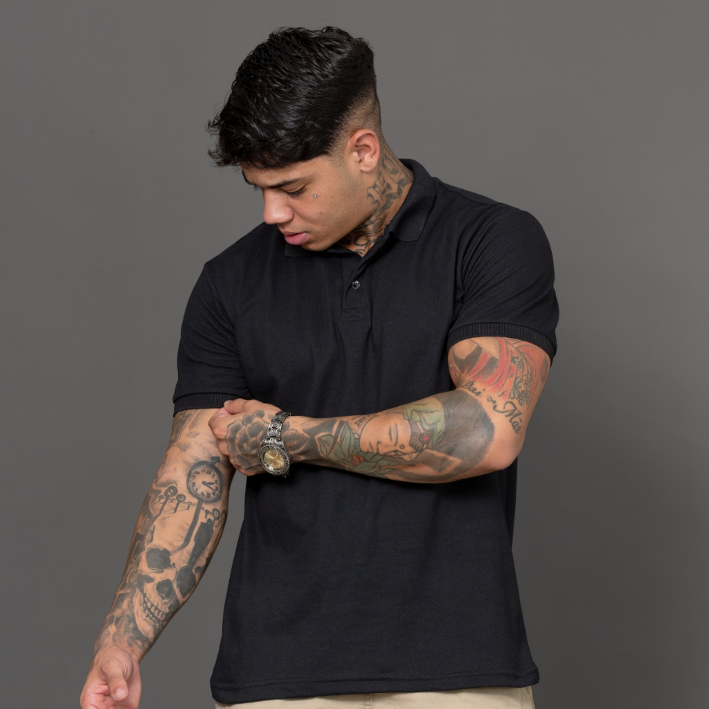 Camisa Gola Polo Masculina Lisa PREMIUM Barata 100% ALGODÃO
