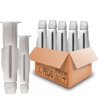 100pcs Bucha Mu Sfor 8mm P/ Drywall Bloco Tijolo Oco