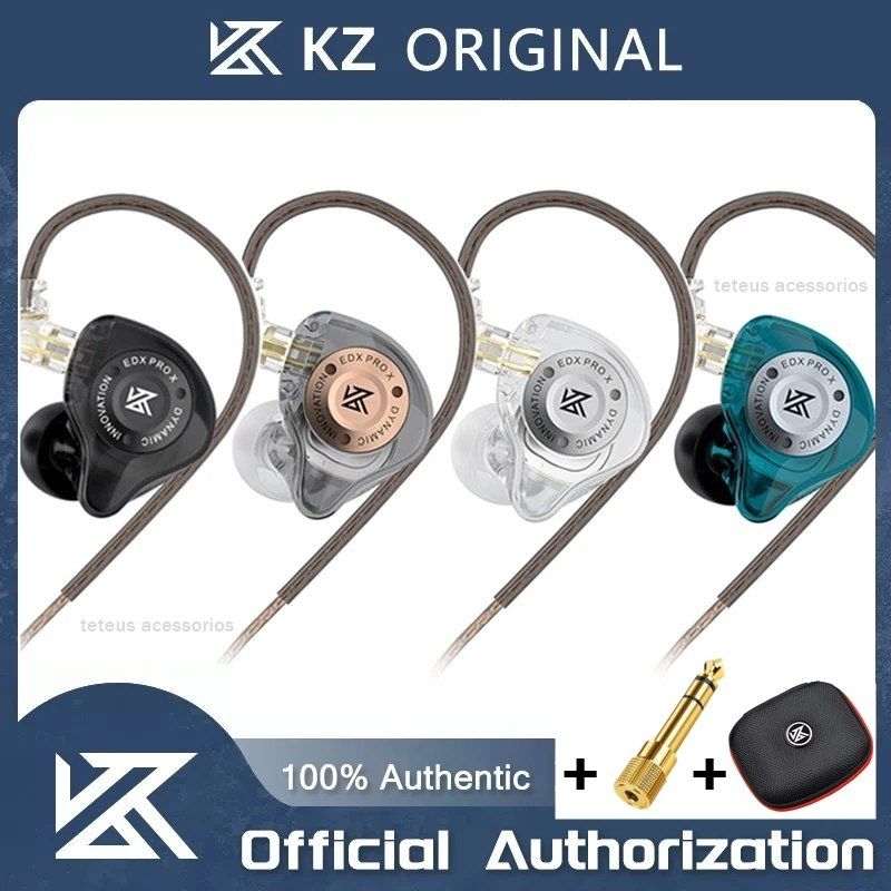 KZ EDX PRO-X Fone de Ouvido Lançamento Versão Mais Atualizada KZ - Drive Dinâmico Retorno de Palco HiFi Gamer Músicos KZ EDX PRO X Kz ZSN Pro X KZ EDX KZ As16 Pro KZ Zs 10 Pro X