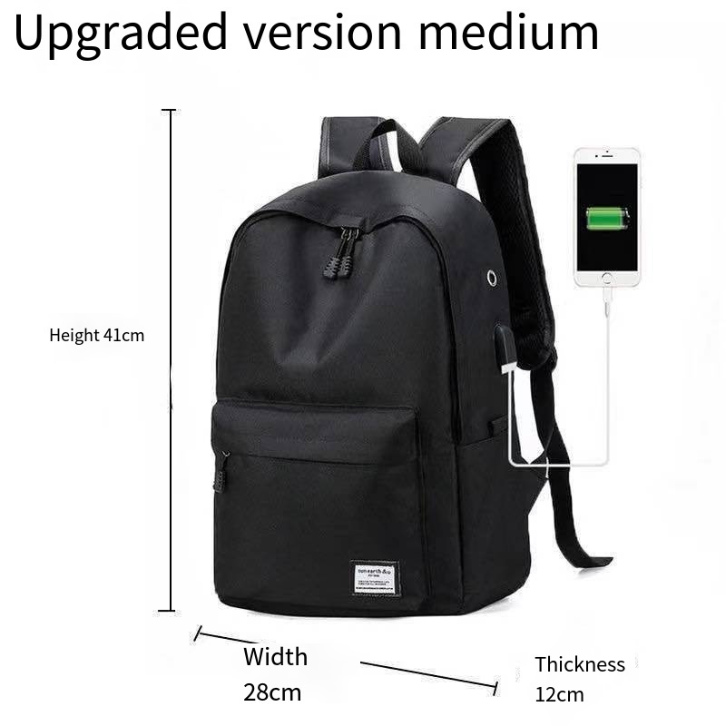 Mochila masculina Para Notebook Moda 15.6 Polegadas Fone de ouvido e USB