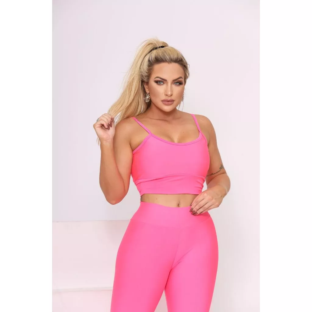 Look fitness conjunto rosa pink suplex Shopee