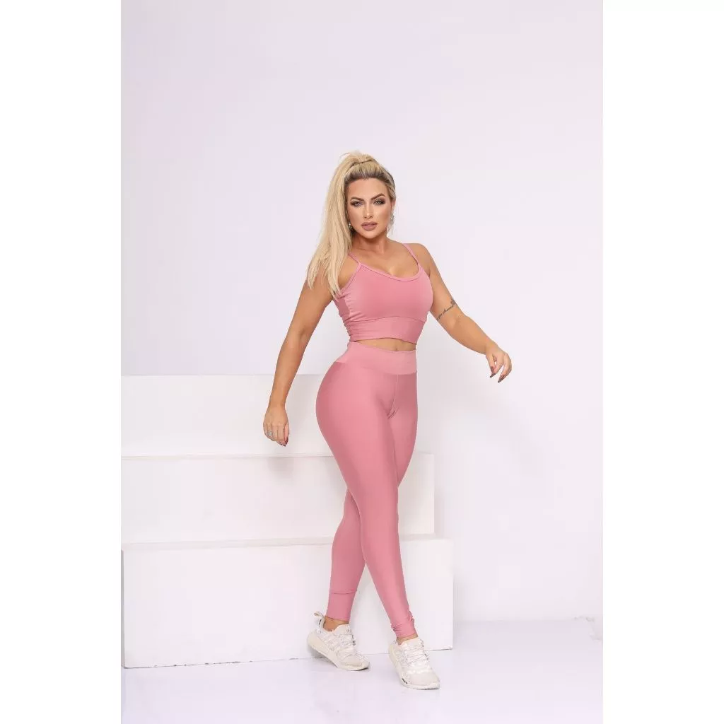 Conjunto suplex rosa pink feminino