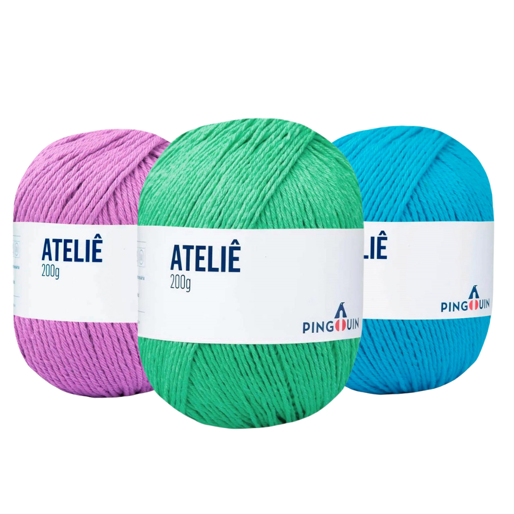 Linha Ateliê Crochê Pingouin Novelo 226m 200g (tex 885) | Shopee