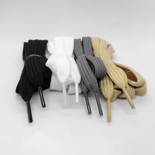 Par de Cadarço de Tênis Achatado 120cm ou 130cm (Branco / Preto / Cinza / Bege)