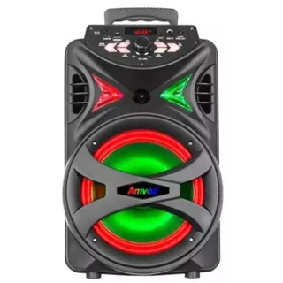 Caixa de Som Amplificada Amvox ACA 255 HIT Woofer 8" 250W Bluetooth TWS Led Bivolt