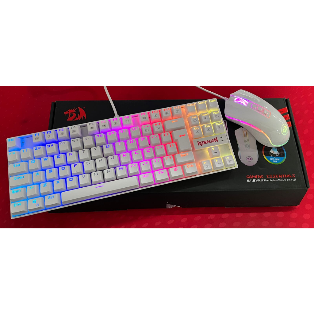 Kit Teclado Mecânico e Mouse Gamer Redragon S118 Lunar (Recondicionado)