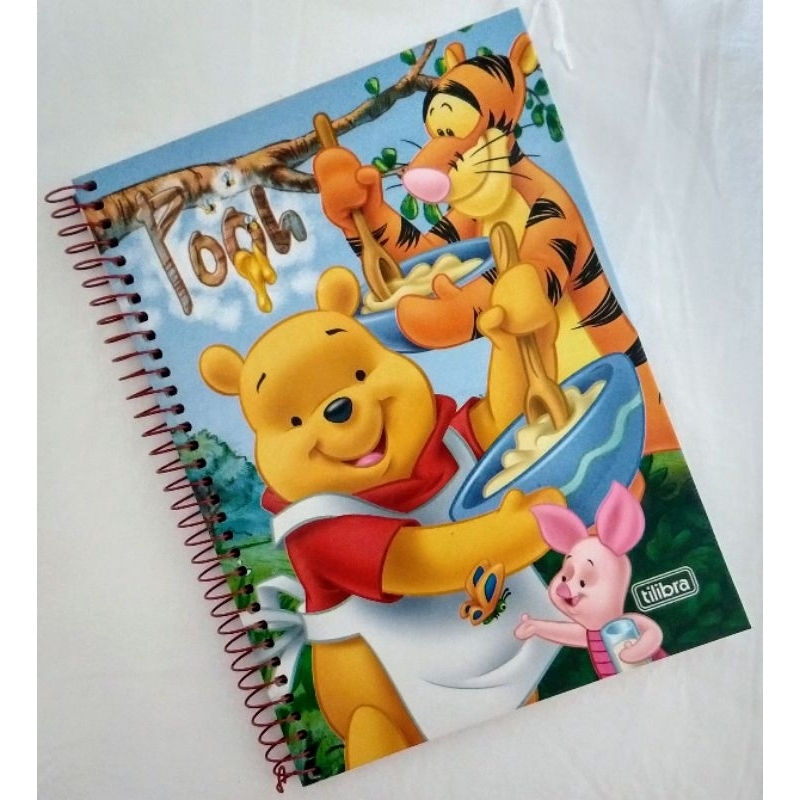 Caderno Ursinho Pooh A5 (Pequeno) Mega Decorado Tilibra | Shopee Brasil