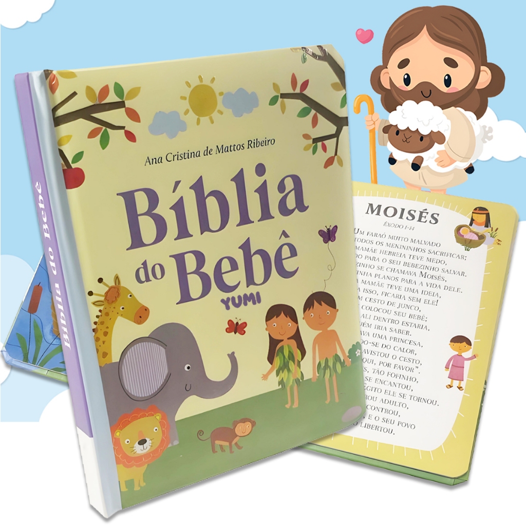 Bíblia do Bebê Livro Infantil Bíblia da Criança Menino Menina ...