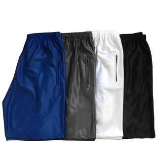 Kit com 2 Shorts Bermuda Dry Fit Esportiva Treino 2024 Com Ziper no Bolso