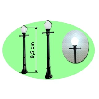 2 ou 4 Postes H=9,5cm Led 3v Maquete Postinho 1:25 Jardim 1:30 1/32