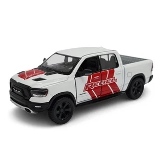 Miniatura Dodge RAM 1500 2019 Rebel Kinsmart 1/46 Fricção e Metal Branca